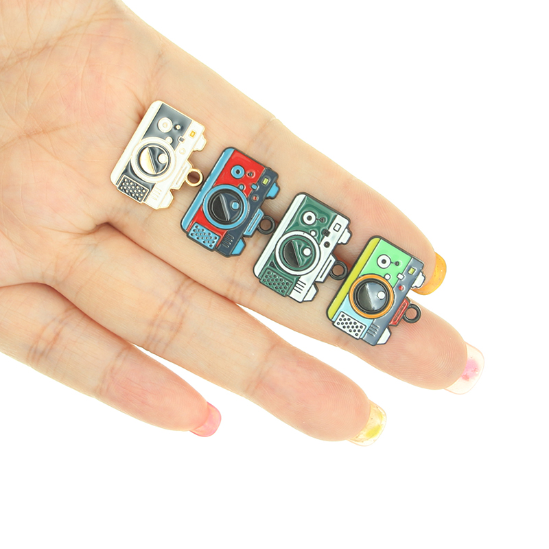 10 ピース/ロットレトロビデオフィルムカメラエナメルチャー - Jewelry Making Videos のレビューと価格