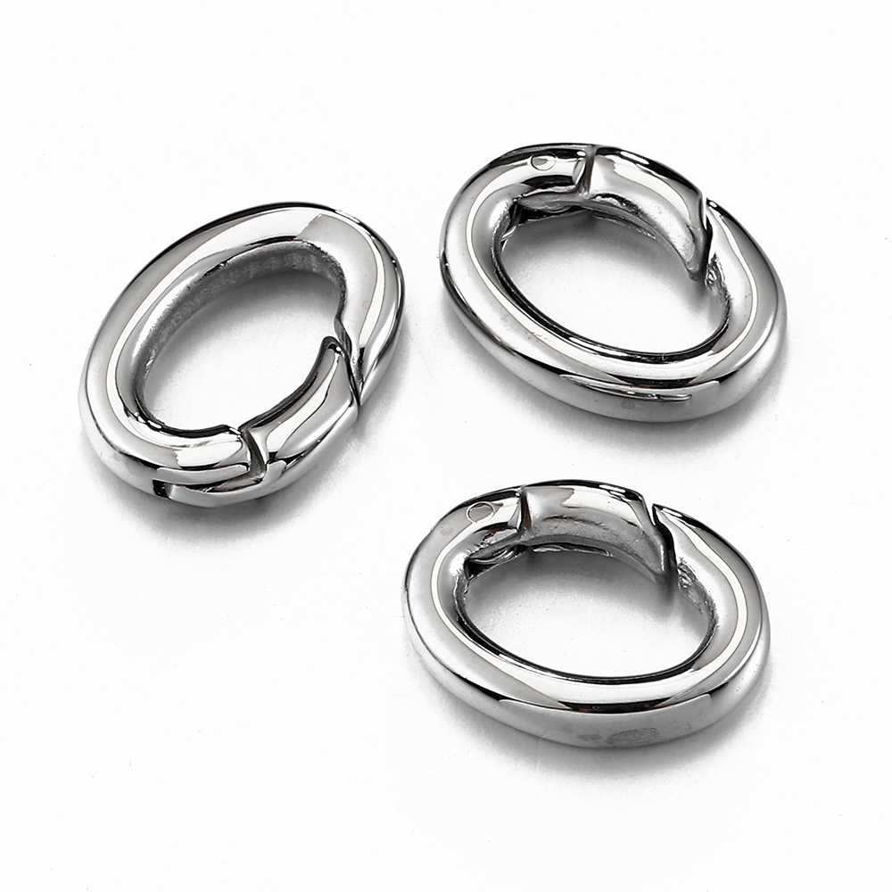 ステンレススチールクラスプ,楕円形,キーリング,ジュエリー作 - Jewelry Making Basics のレビューと価格