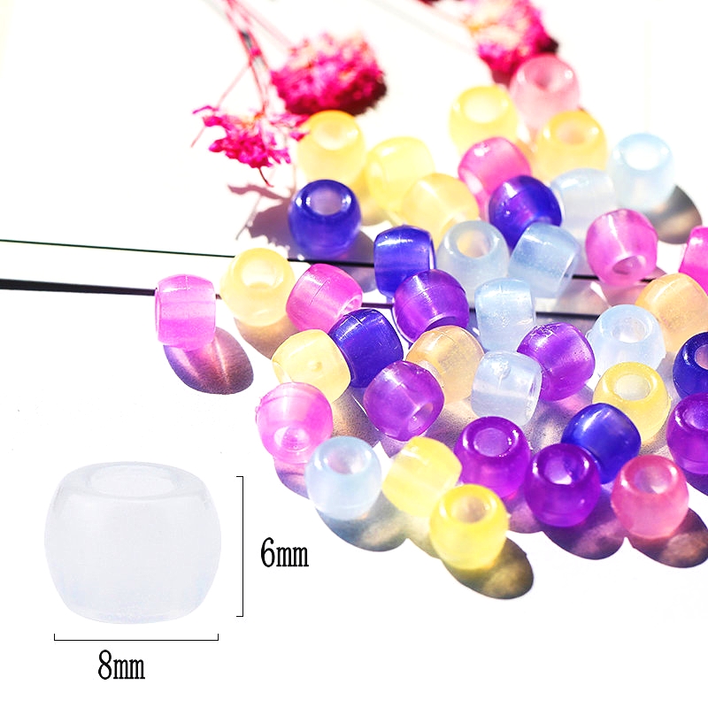 6 * 8mm UV変色反応性アクリルミックスカラービーズ暗 - Jewelry Making For 5 Year Old のレビューと価格