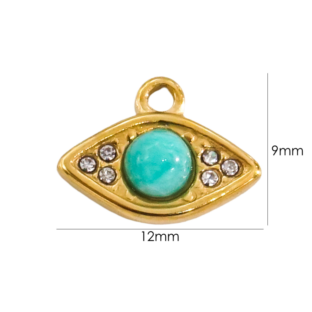天然石のペンダント,チャーム,12x9mm,ステンレス鋼,ジ - Jewelry Making Stones のレビューと価格