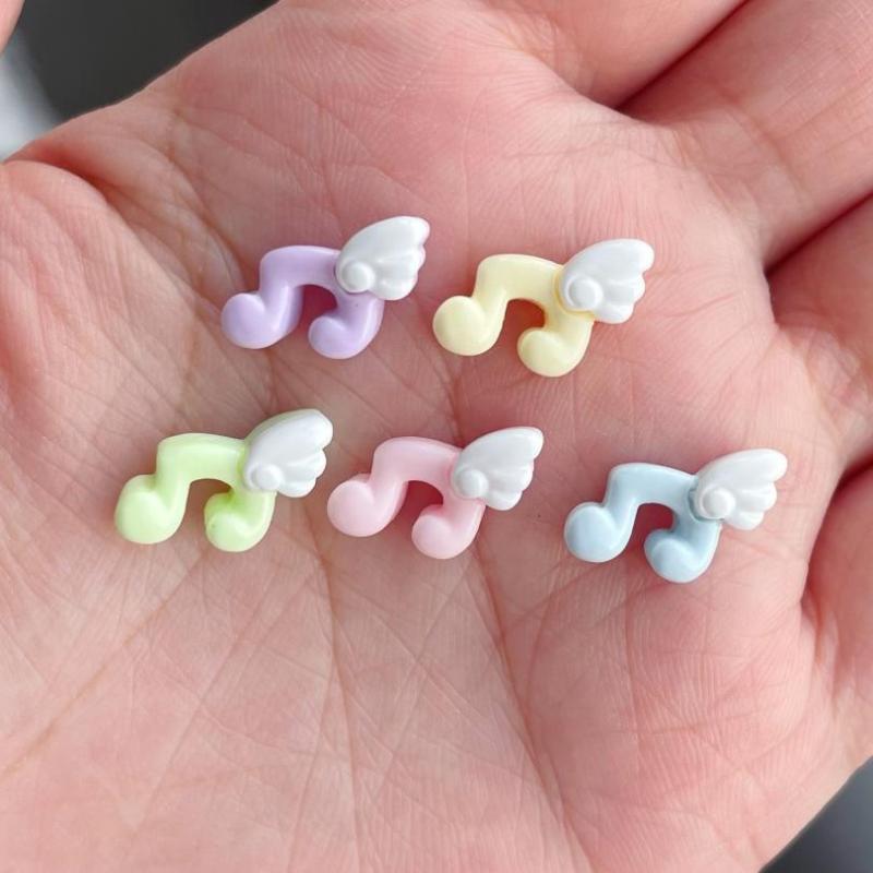 樹脂製音符チャーム キュートなパステルエンジェルウィングデザ - Jewelry Making Party For Adults のレビューと価格