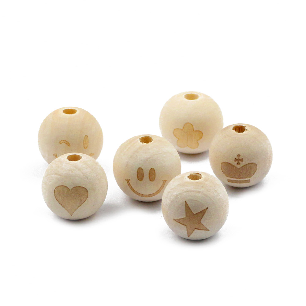 天然木の丸いビーズ20mm,10個,赤ちゃんの歯が生えるリン - Jewelry Making For 5 Year Old のレビューと価格