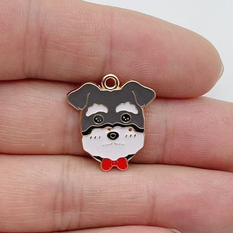 12個入り漫画ペット斑点犬合金オイルドロップペンダント、DI - Jewelry Making Accessories のレビューと価格
