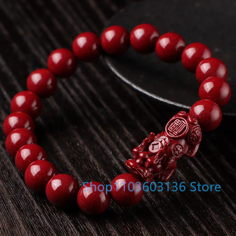 女性用天然辰砂手作りブレスレット男性用ビーズ原石高級彫刻辰砂 - Jewelry Making For Seniors のレビューと価格