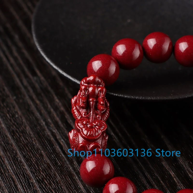 女性用天然辰砂手作りブレスレット男性用ビーズ原石高級彫刻辰砂 - Jewelry Making For Seniors のレビューと価格