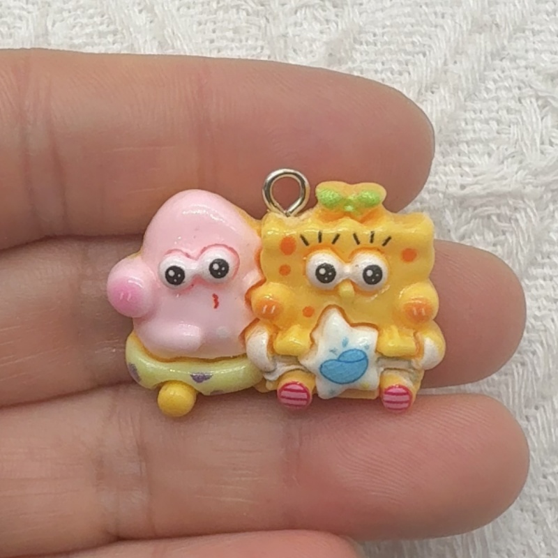 10個入り漫画風樹脂ペンダント、DIYジュエリー製作イヤリン - Jewelry Making Accessories のレビューと価格