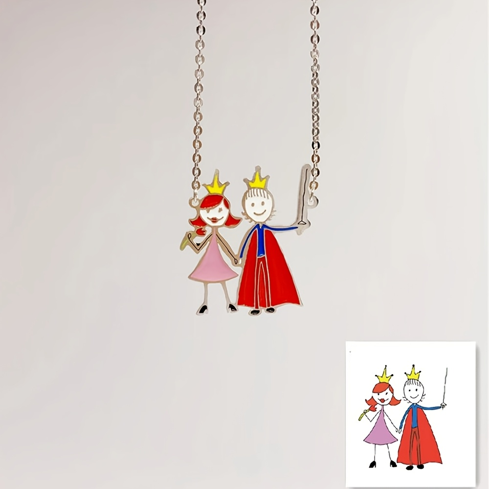 子供の絵画ペンダントお土産ジュエリーネックレスママベビー用ス - Jewelry Making 3 Year Old のレビューと価格