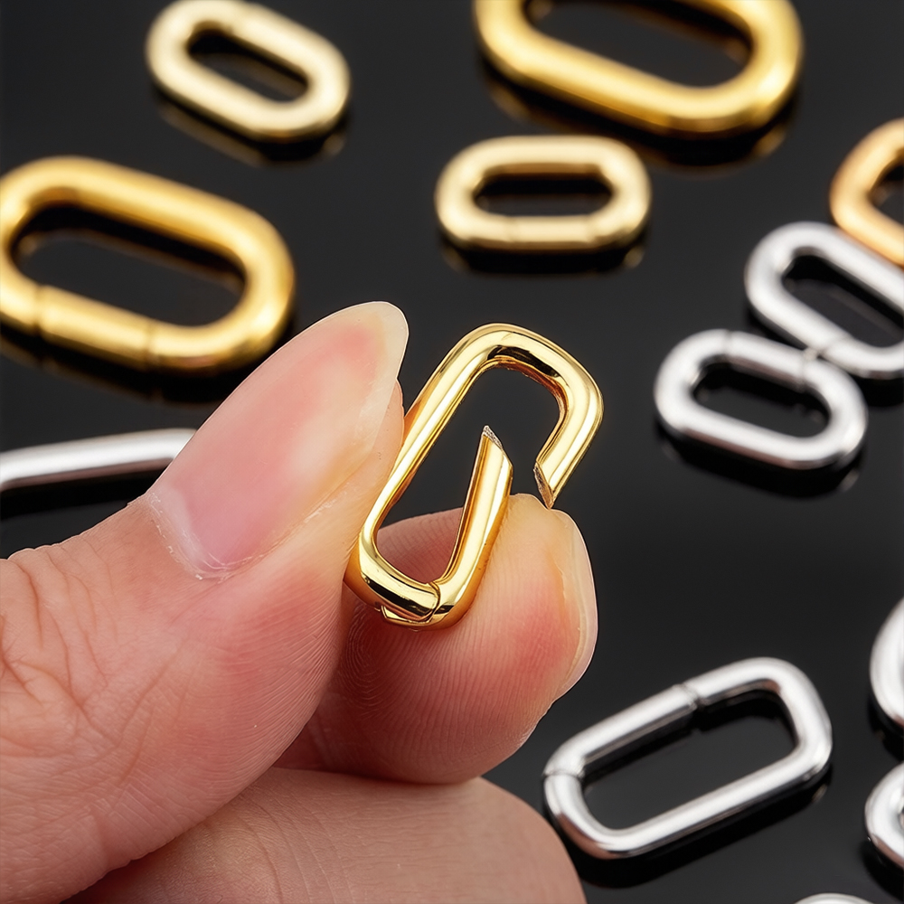 2個入り 18K金メッキ オーバルカラビナネックレスクラスプ - Jewelry Making Basics のレビューと価格
