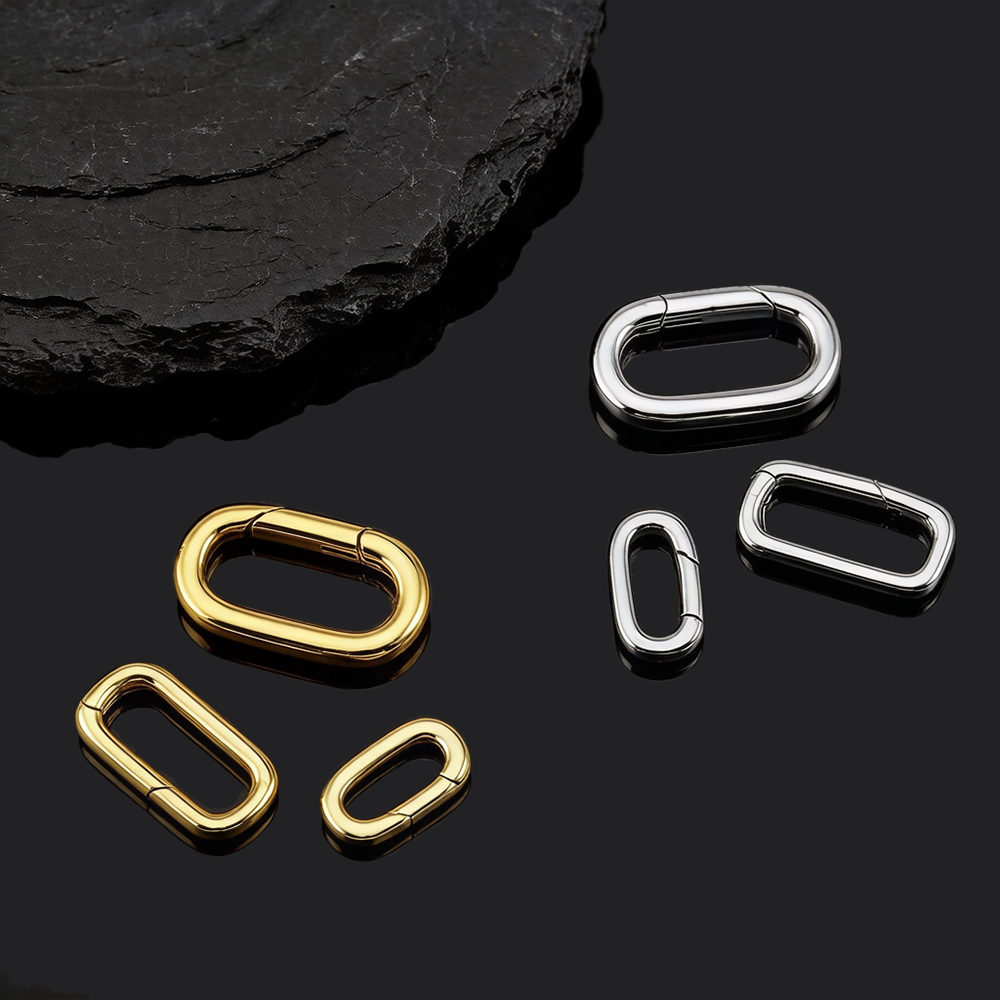 2個入り 18K金メッキ オーバルカラビナネックレスクラスプ - Jewelry Making Basics のレビューと価格