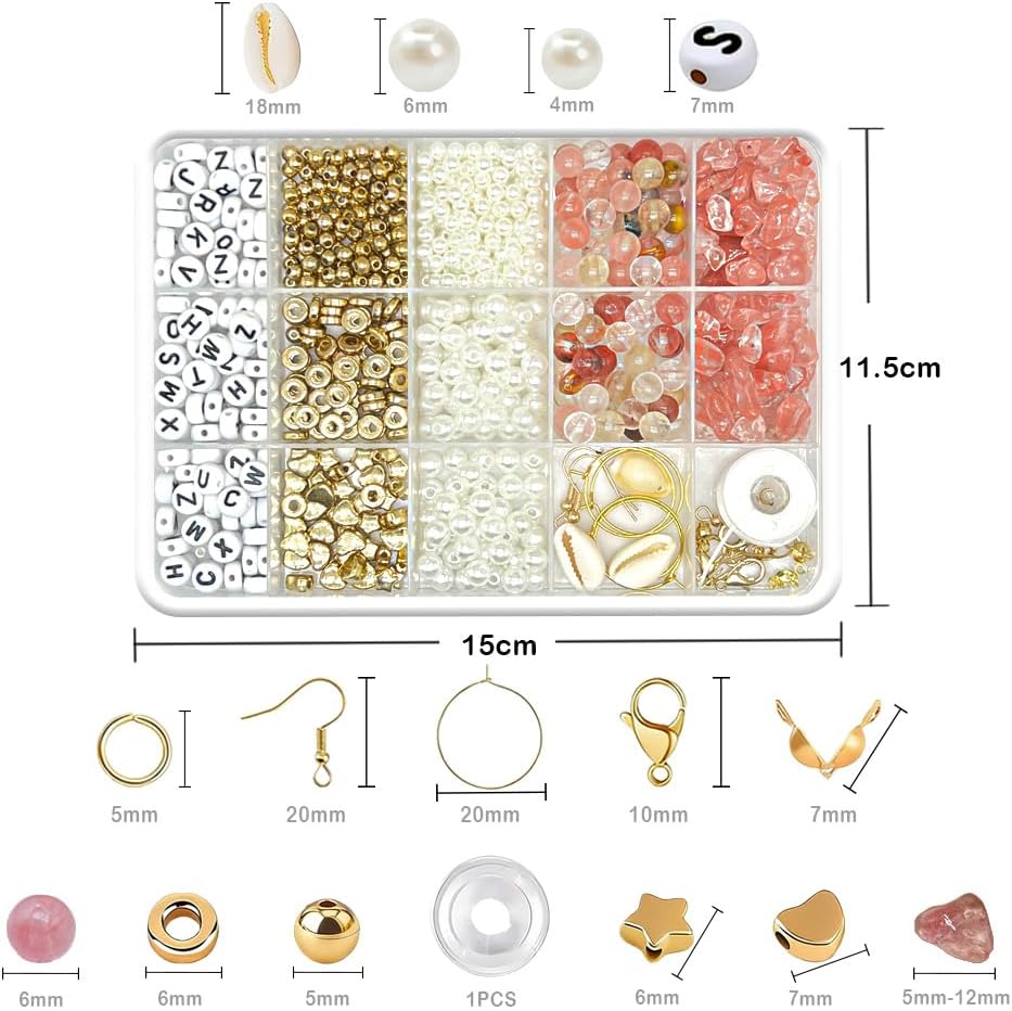 DIY ジュエリー作成用品キット火山チェリークォーツ天然石ビ - Jewelry Making Party For Adults のレビューと価格