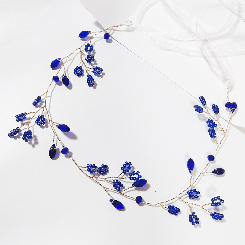 ヘアジュエリー ヘッドドレス ヘアコーム ブルービーズ ヘア - Jewelry Making Party For Adults のレビューと価格