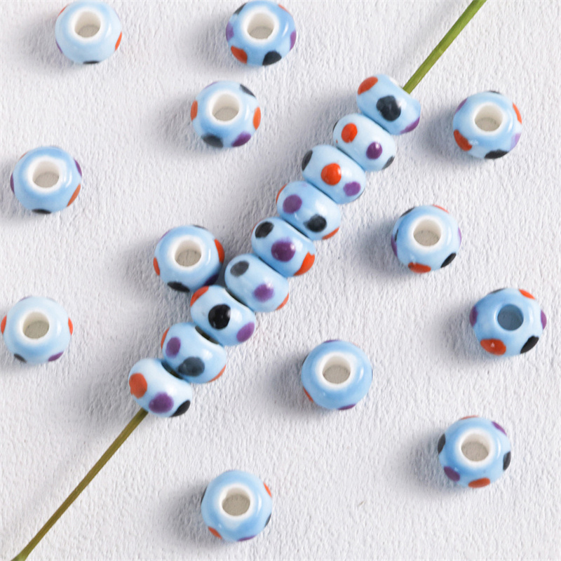 6 × 15 ミリメートルカラフルな子供楽しいセラミック大穴 - Jewelry Making For 5 Year Old のレビューと価格