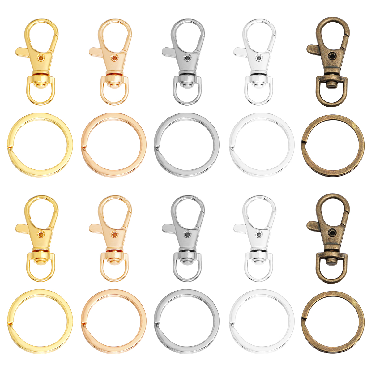10セット合金製スイベルロブスタークラスプフック、スプリット - Jewelry Making Basics のレビューと価格