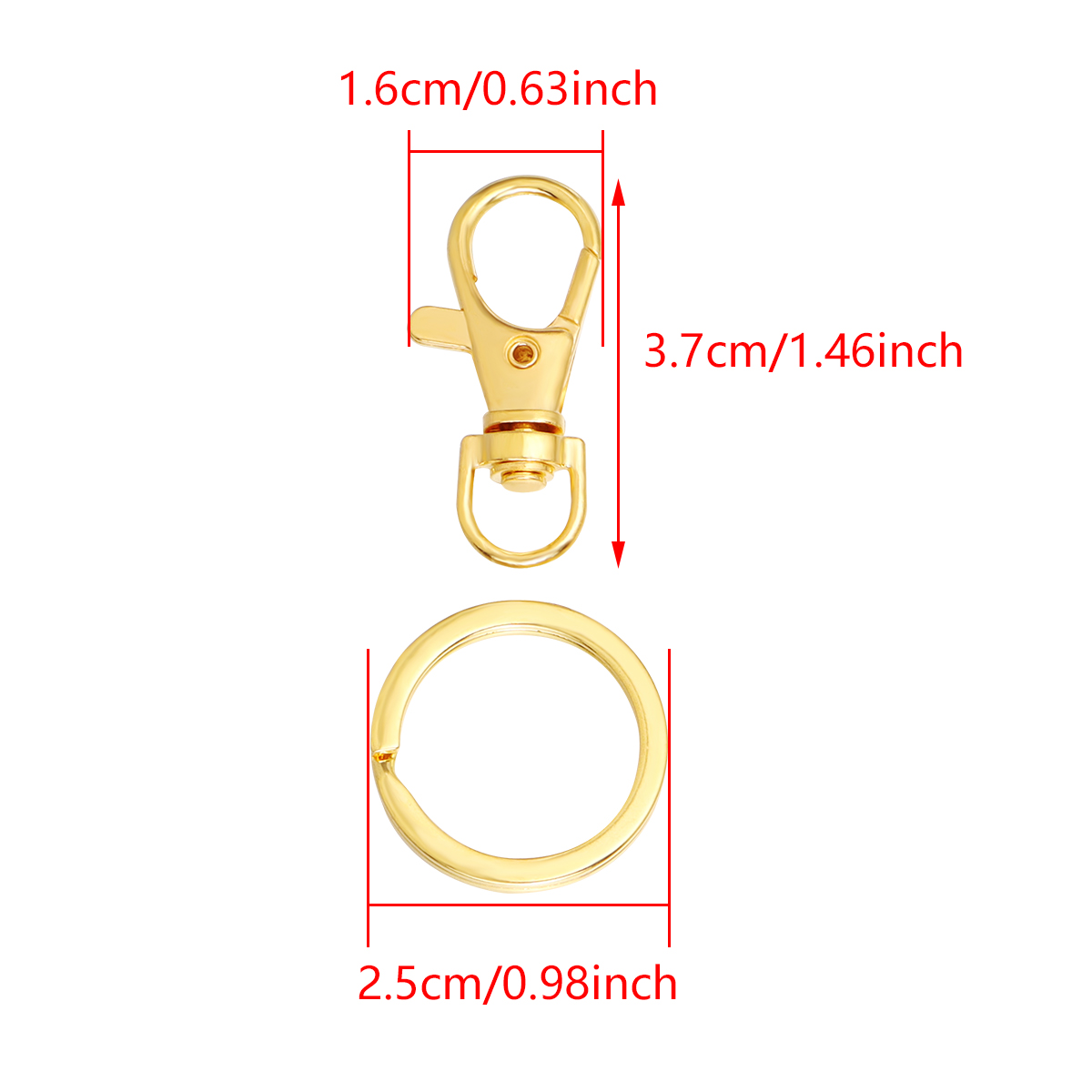 10セット合金製スイベルロブスタークラスプフック、スプリット - Jewelry Making Basics のレビューと価格