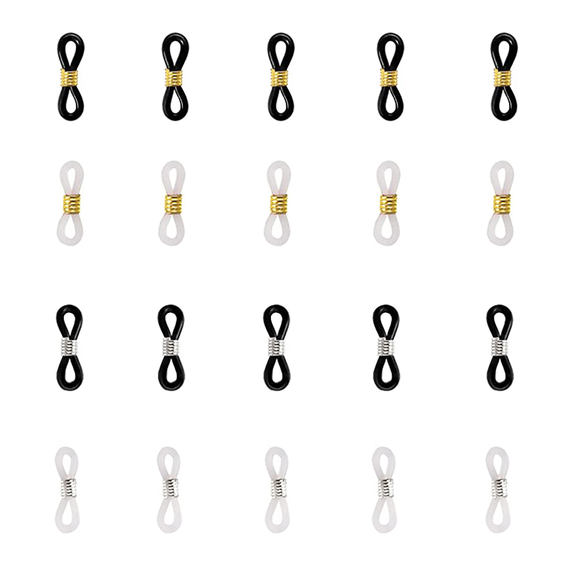 眼鏡チェーン用ゴムエンド,20個,眼鏡ホルダー,ネックレスチ - Jewelry Making Glasses のレビューと価格